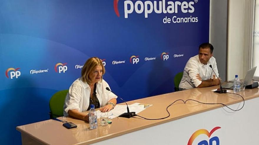 Luzardo y Sabroso, durante la rueda de prensa que ofrecieron ayer en Las Palmas de Gran Canaria.