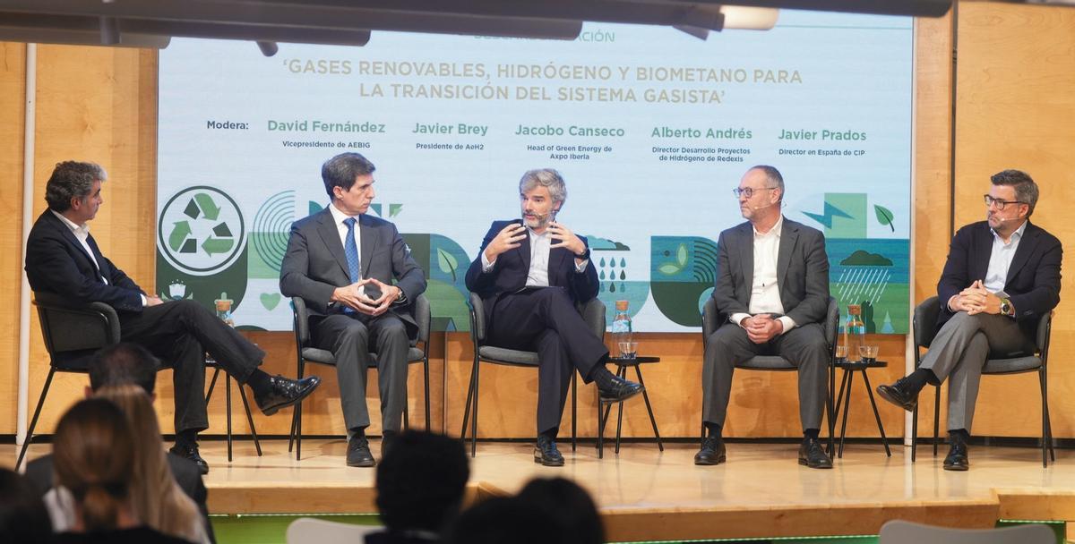 De izquierda a derecha: David Fernández, Javier Brey, Jacobo Canseco, Alberto Andrés y Javier Prados, los ponentes de la tercera mesa