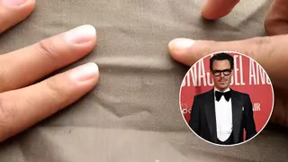 ¿Por qué Juan Avellaneda pasa una modena por encima de los enganchones de su ropa? Este es el truco del estilista para arreglar un roto en un segundo