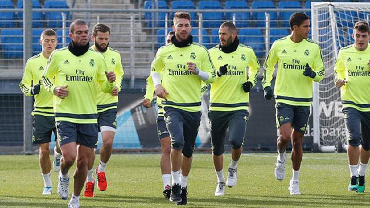 Benzema y Ramos han trabajado c on el grupo