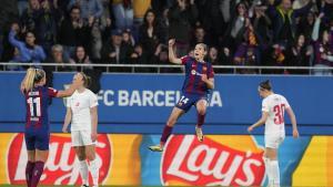 Aitana celebrando su gol contra el Brann