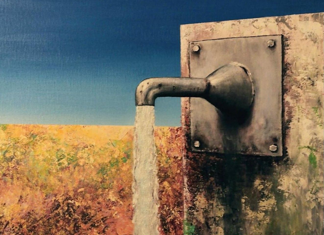 Unha das obras da mostra 'Aguas' de Diego Pérez Carpeño.