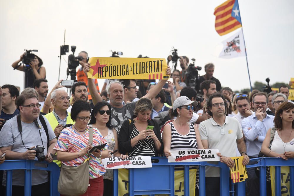 Concentració a Lledoners per l'alliberament dels independentistes presos