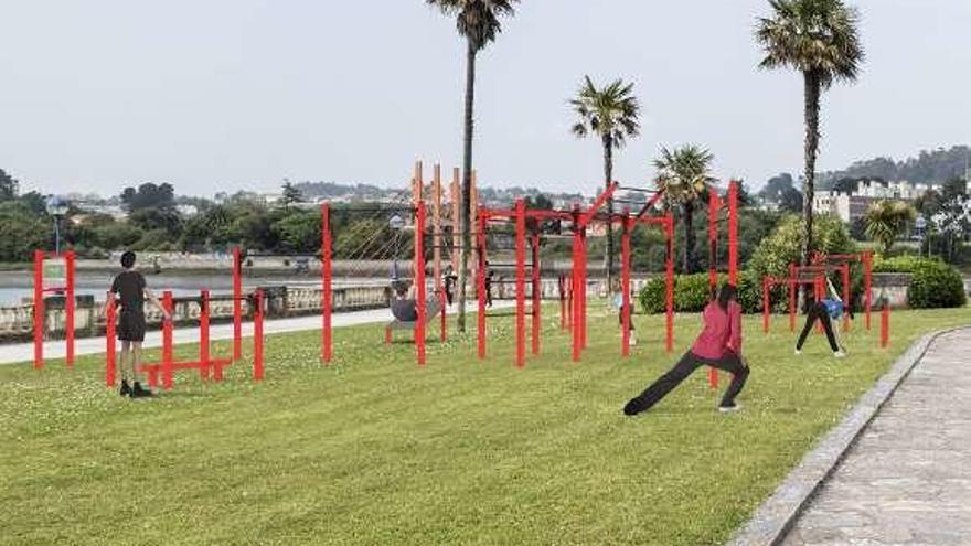 Recreación de la futura zona de &#039;fitness&#039; en el paseo de O Burgo.