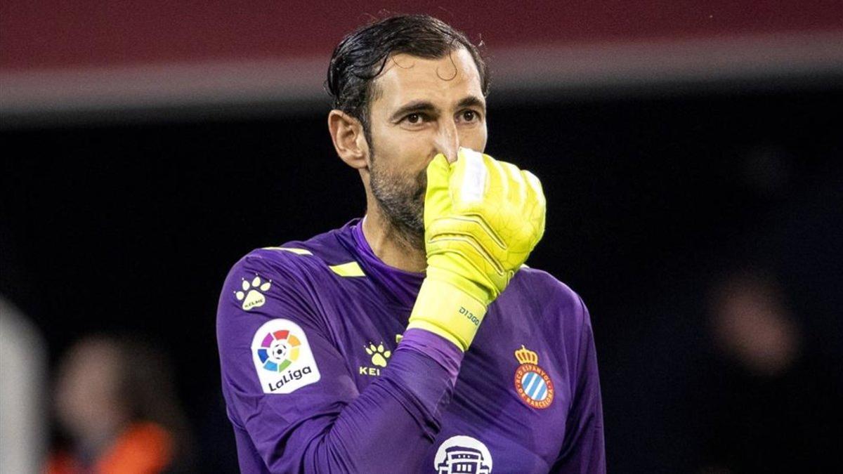 Diego López durante el partido de Europa League ante el Luzern en Suiza