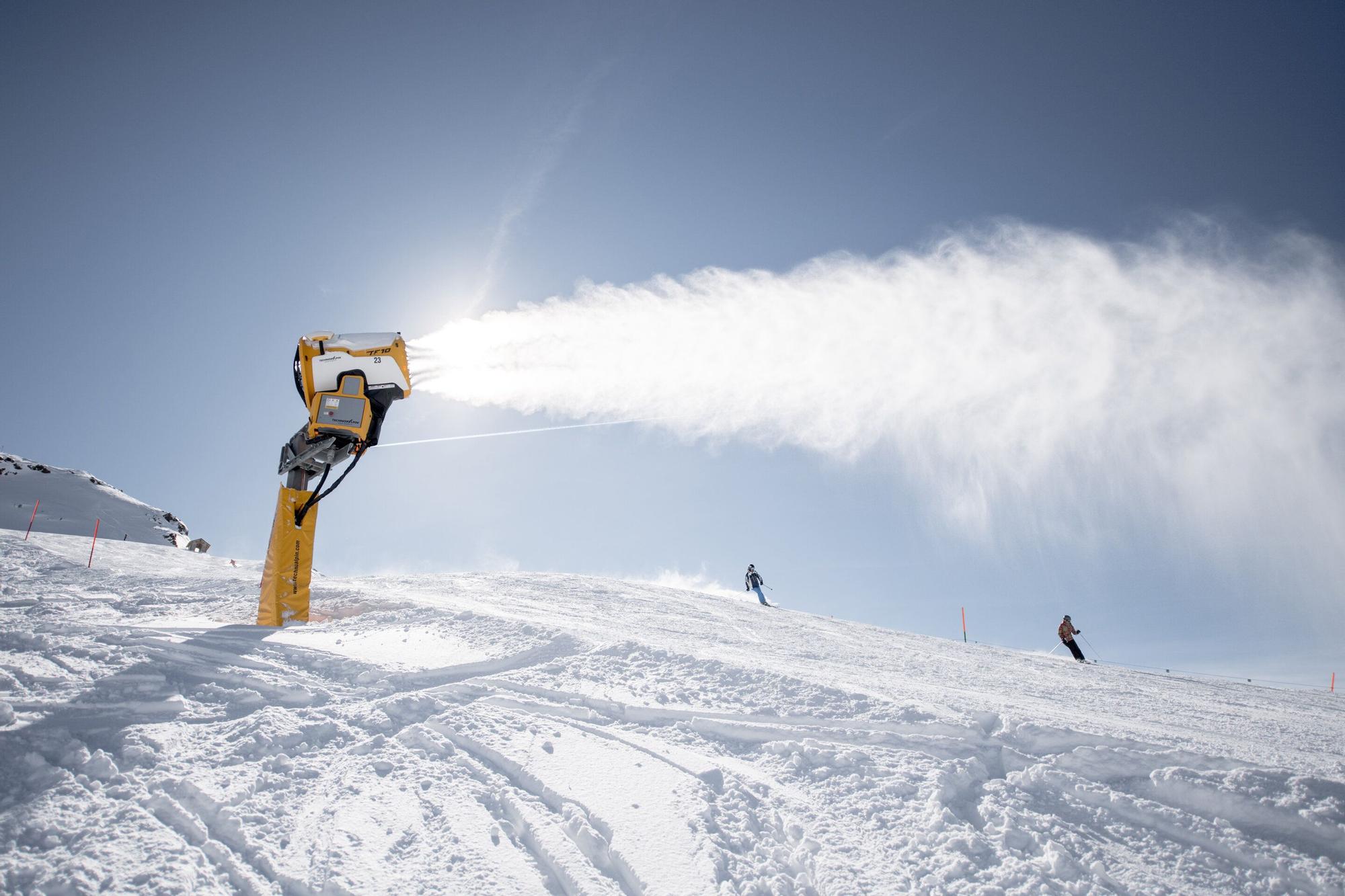 Nieve artificial para salvar los JJOO y estaciones de esquí alpinas - SWI