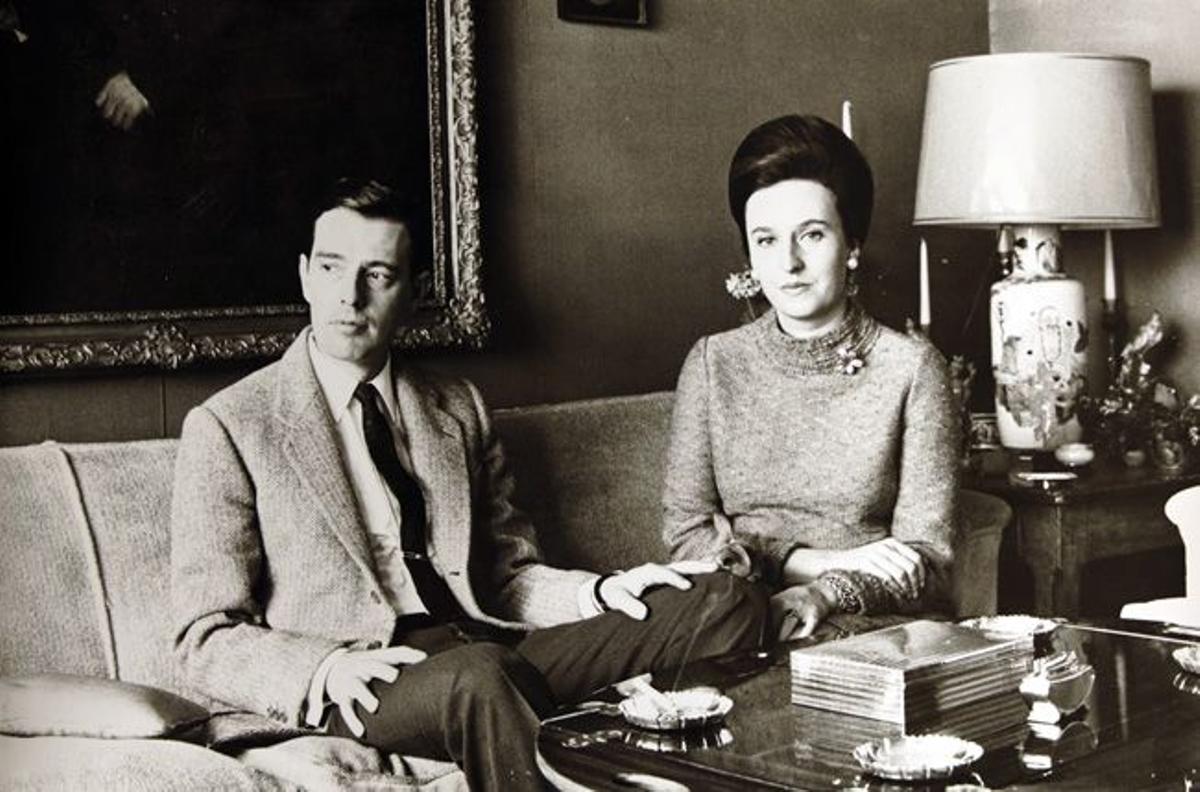 La infanta Pilar junto a su marido, Luis Gómez-Acebo