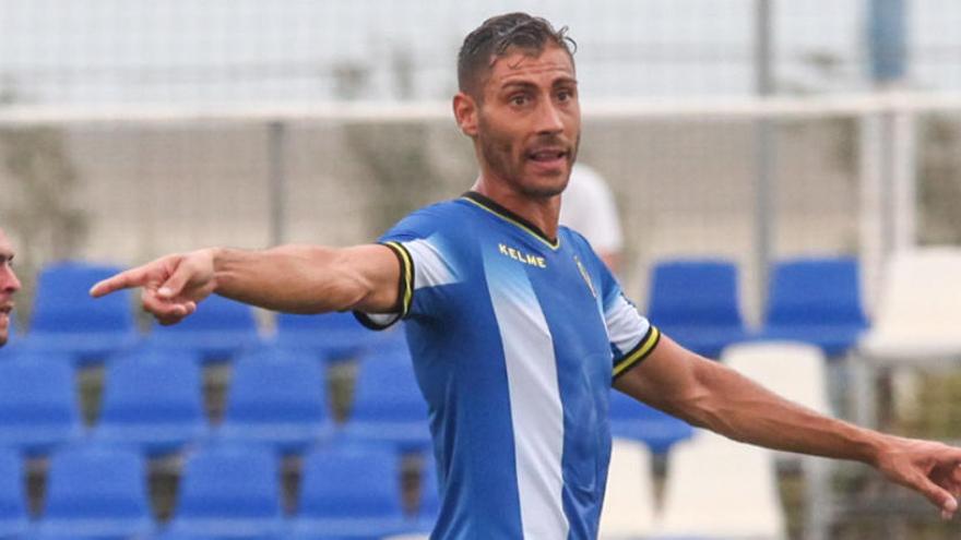 Samuel Llorca, durante un partido del Hércules de esta temporada