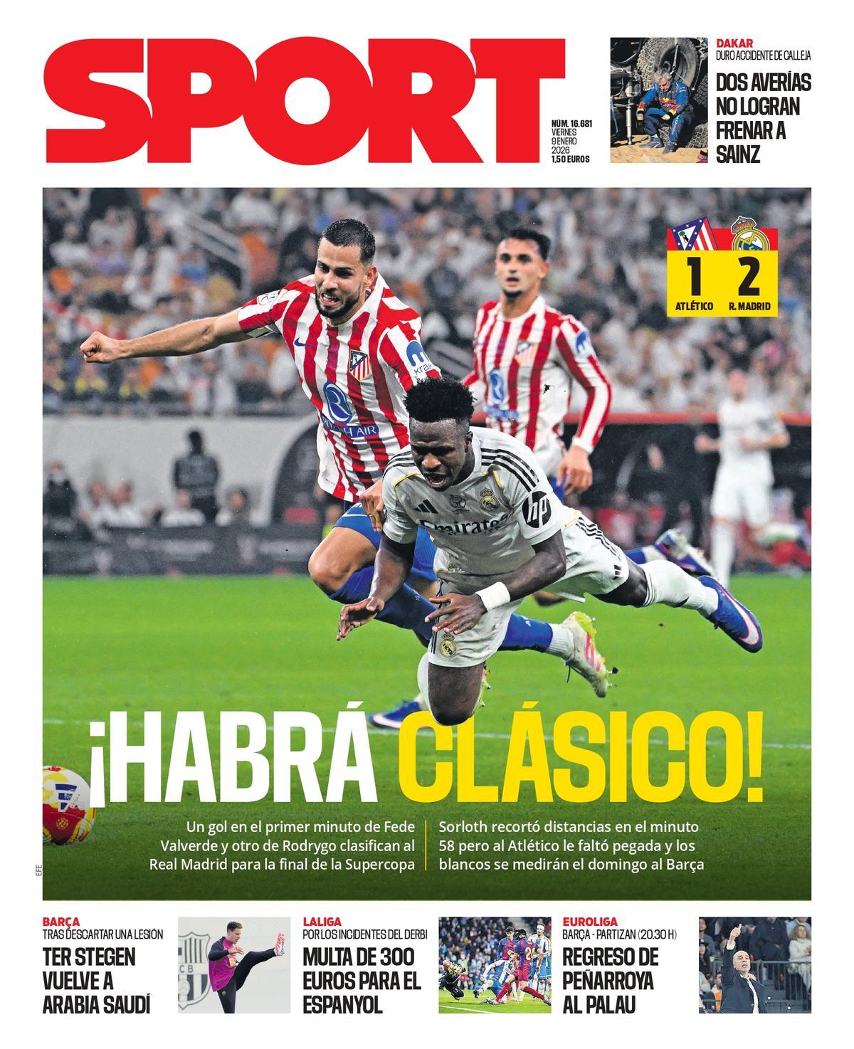 La portada de SPORT de hoy