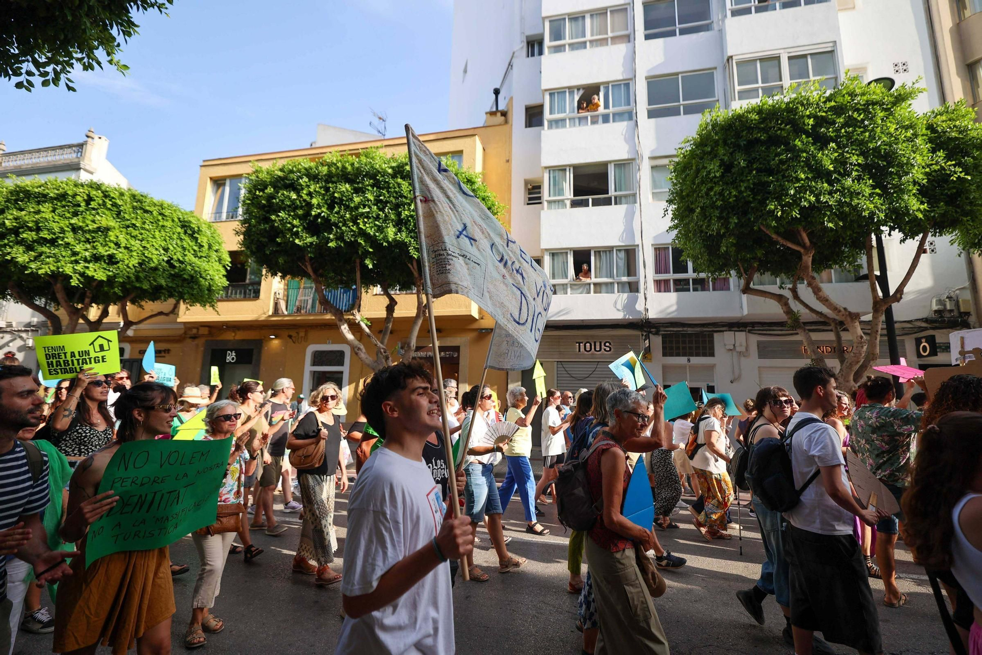 Manifestación contra la masificación turística en Ibiza