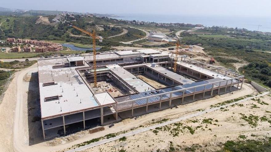 Imagen de las obras de construcción del Chare de Estepona, al 30% de su ejecución.