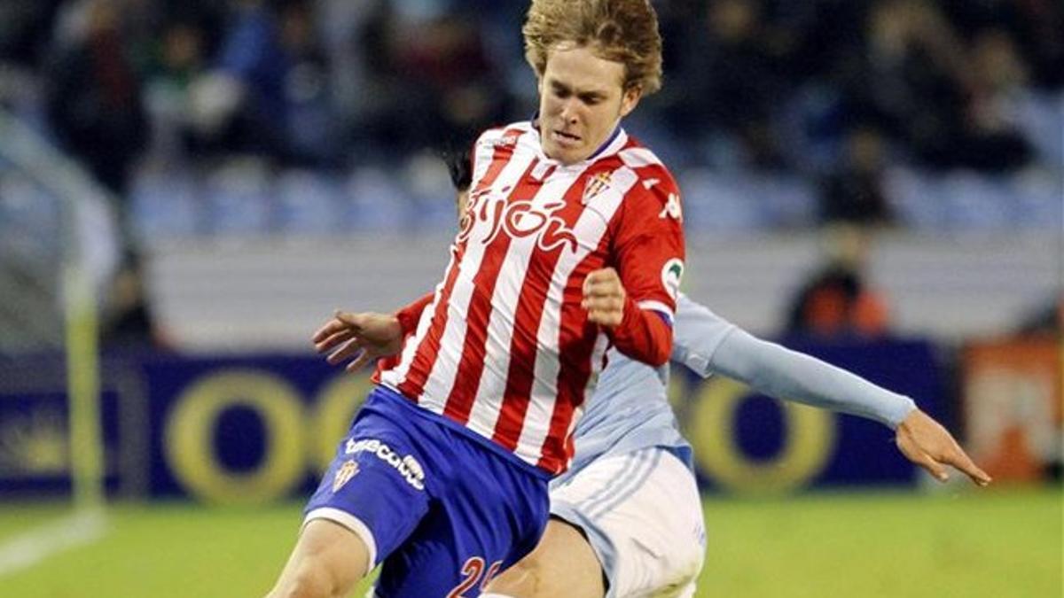 Halilovic, en un partido con el Sporting