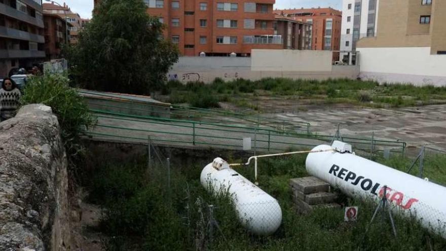 Lo que fuera patio de recreo de los alumnos del San Vicente de Paúl, ahora abandonado a su suerte.