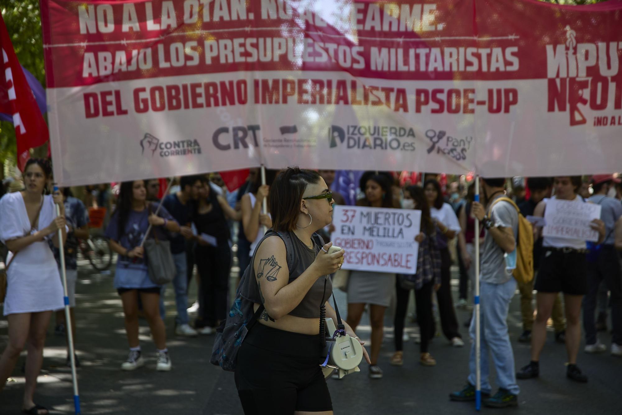 Marcha multitudinaria contra la cumbre de la OTAN en Madrid