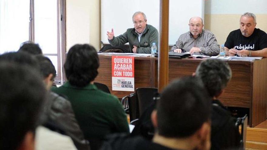 La asamblea de CC OO celebrada ayer en Mieres.