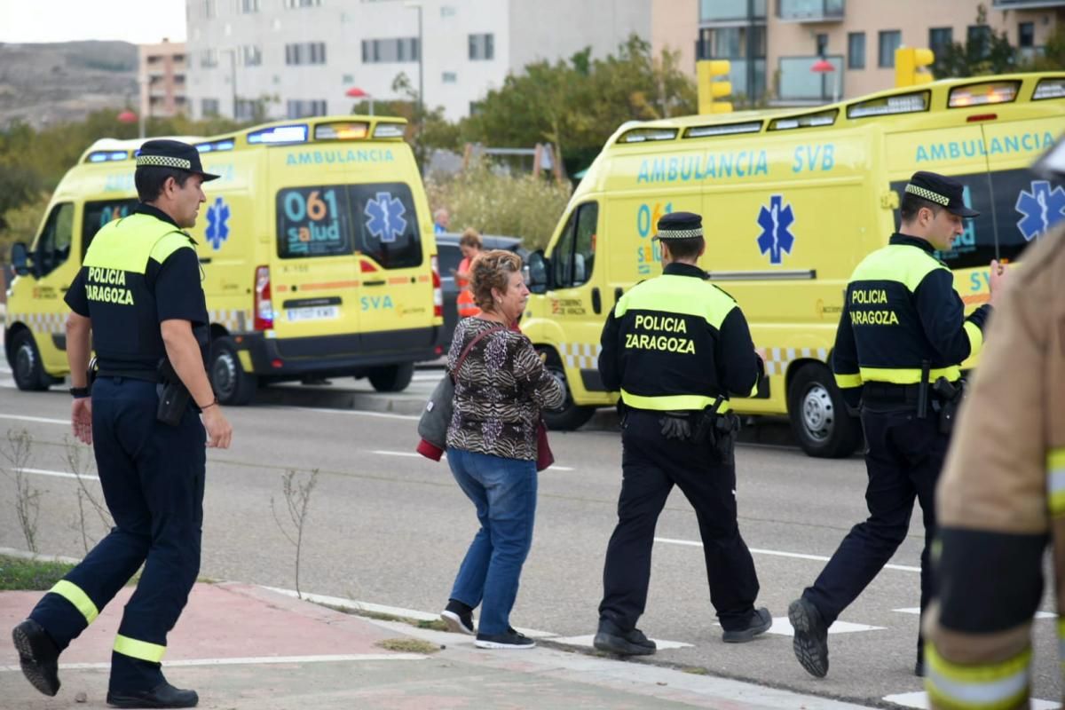 Aparatoso accidente en Valdespartera