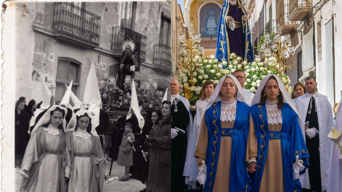 Las Marías en los años 60 y ahora, en una imagen actual.
