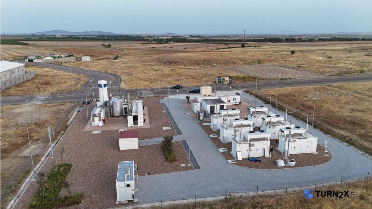 Planta de gas verde.