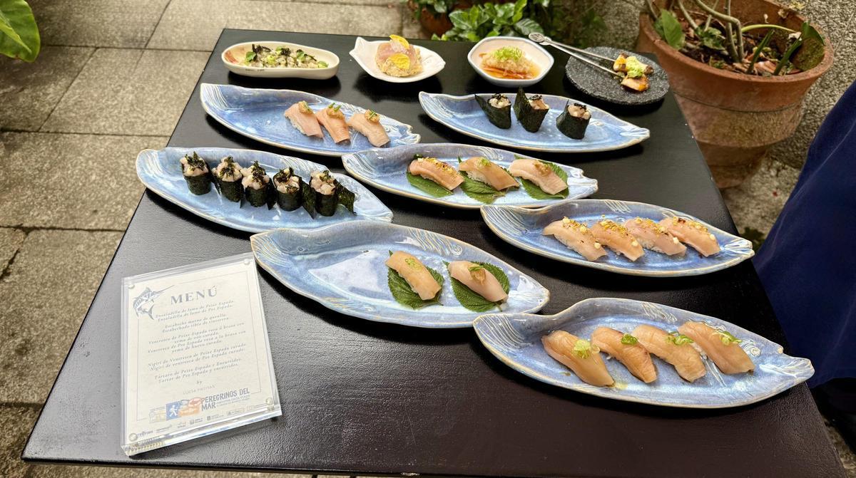 Nigiri de ventresca de pez esapada elaborado por Lucía Freitas