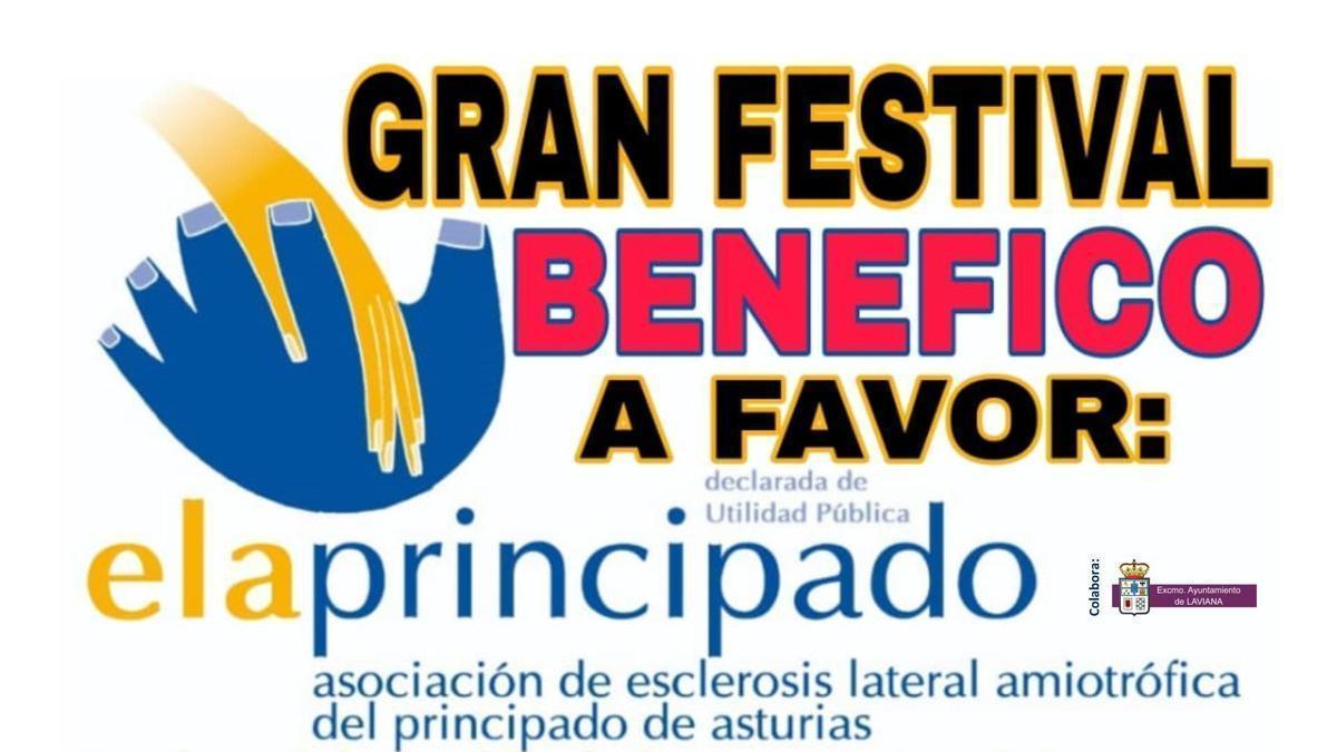 El cartel del concierto solidario a favor de ELA Principado.