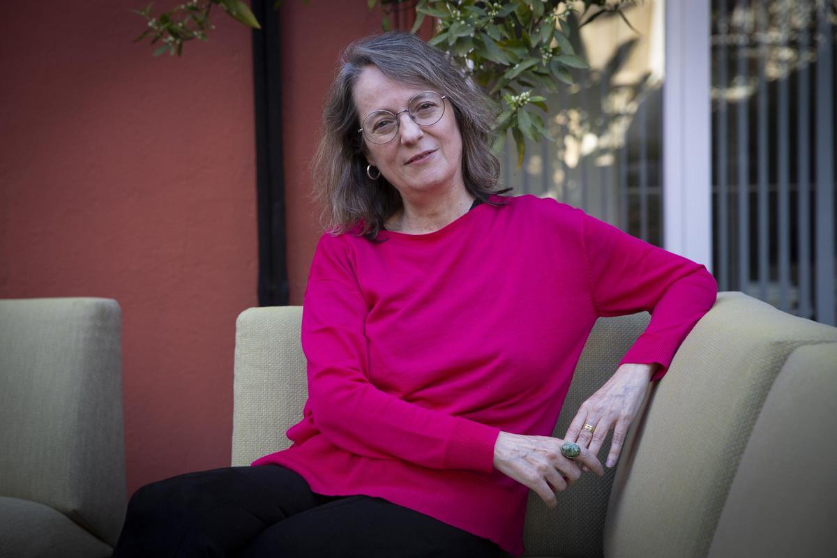 La escritora Marta Sanz en la sede de Anagrama.