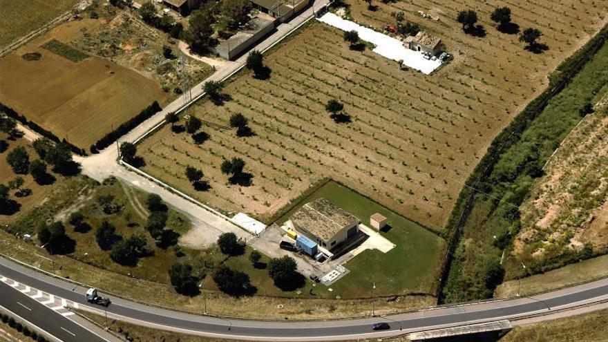 Vista aérea de la estación depuradora de Consell.