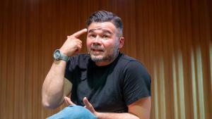 El líder de ERC en Madrid, Gabriel Rufián, en un acto en defensa de un frente de izquierdas en Barcelona.