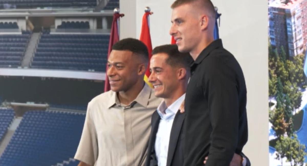 Mbappé, Lucas Vázquez y Lunin, en la despedida del español del Real Madrid