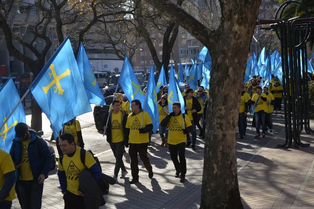 Manifestación de trabajadores de Alcoa en Madrid