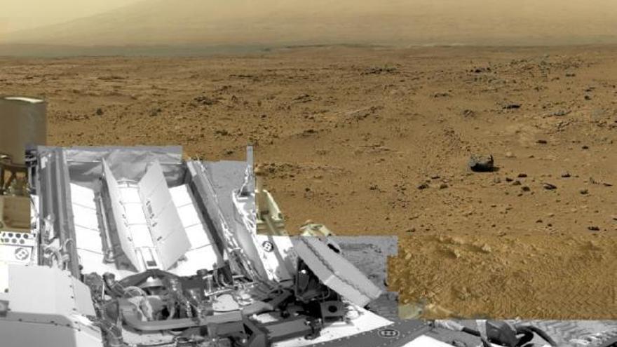 Una de las imágenes tomadas por &#039;Curiosity&#039;.