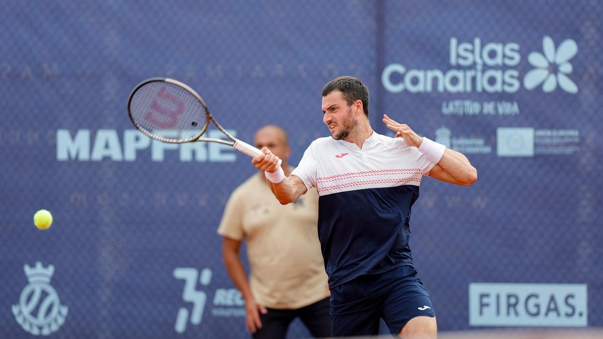 Pedro Martínez durante un lance de la gran final de hoy.