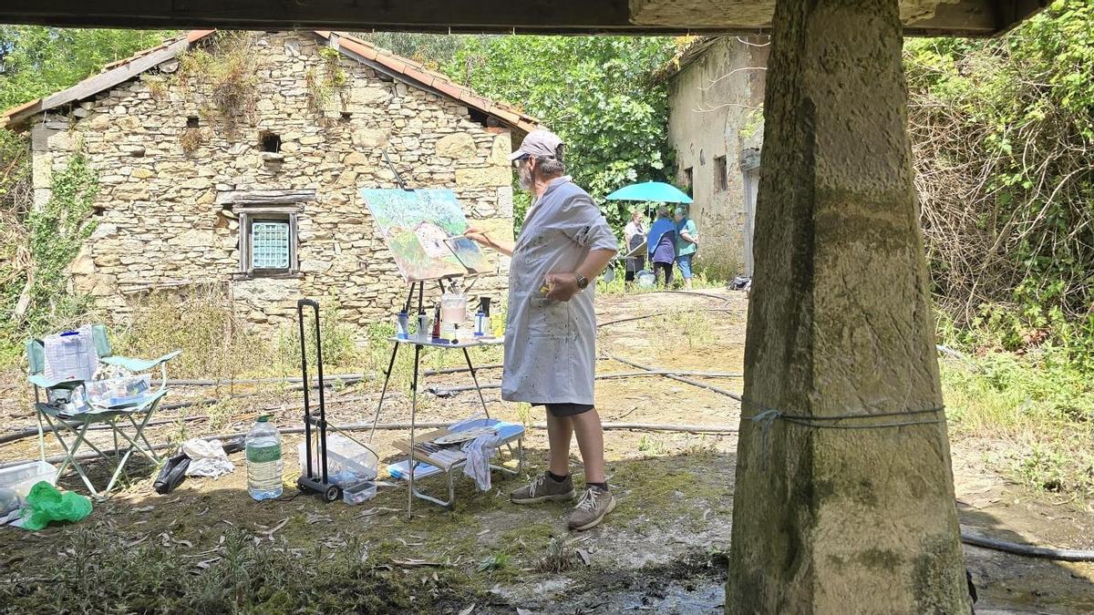 Participantes en la última edición del certamen de pintura de Corvera.