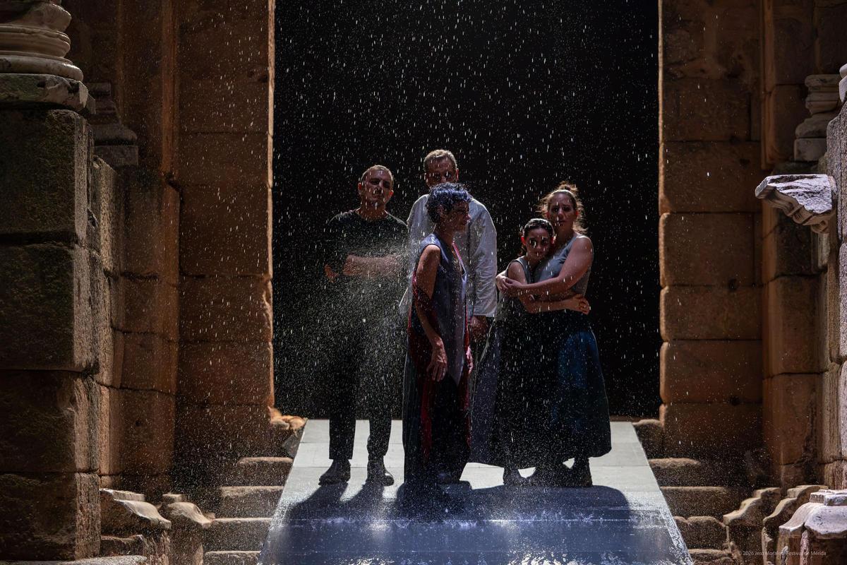 Estreno de la obra 'El viaje de Edipo' en el Teatro Romano de Mérida.