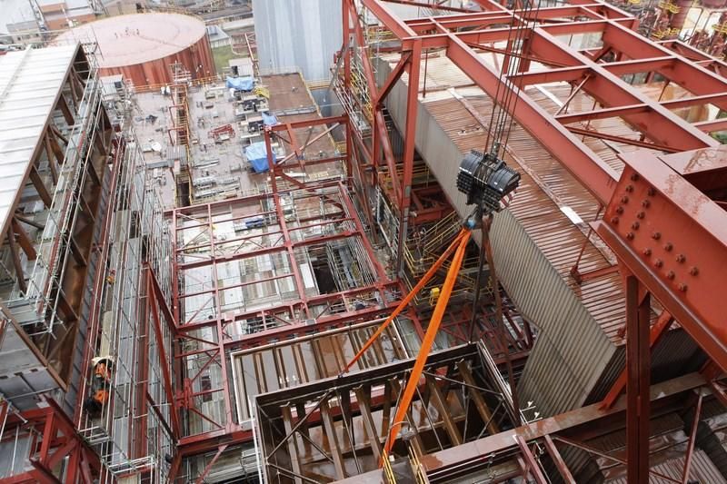 Obras de mantenimiento en la térmica de Aboño