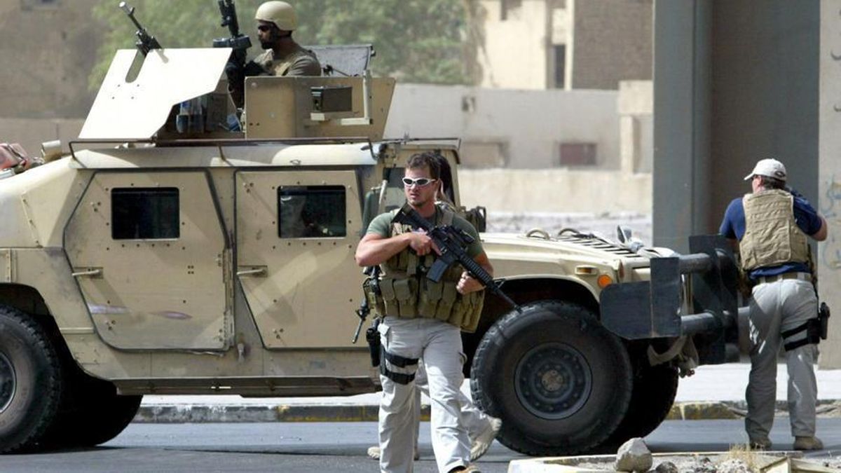 Mercenarios de la extinta PMC Blackwater, ahora llamada Academi, en la 2ª Guerra del Golfo.
