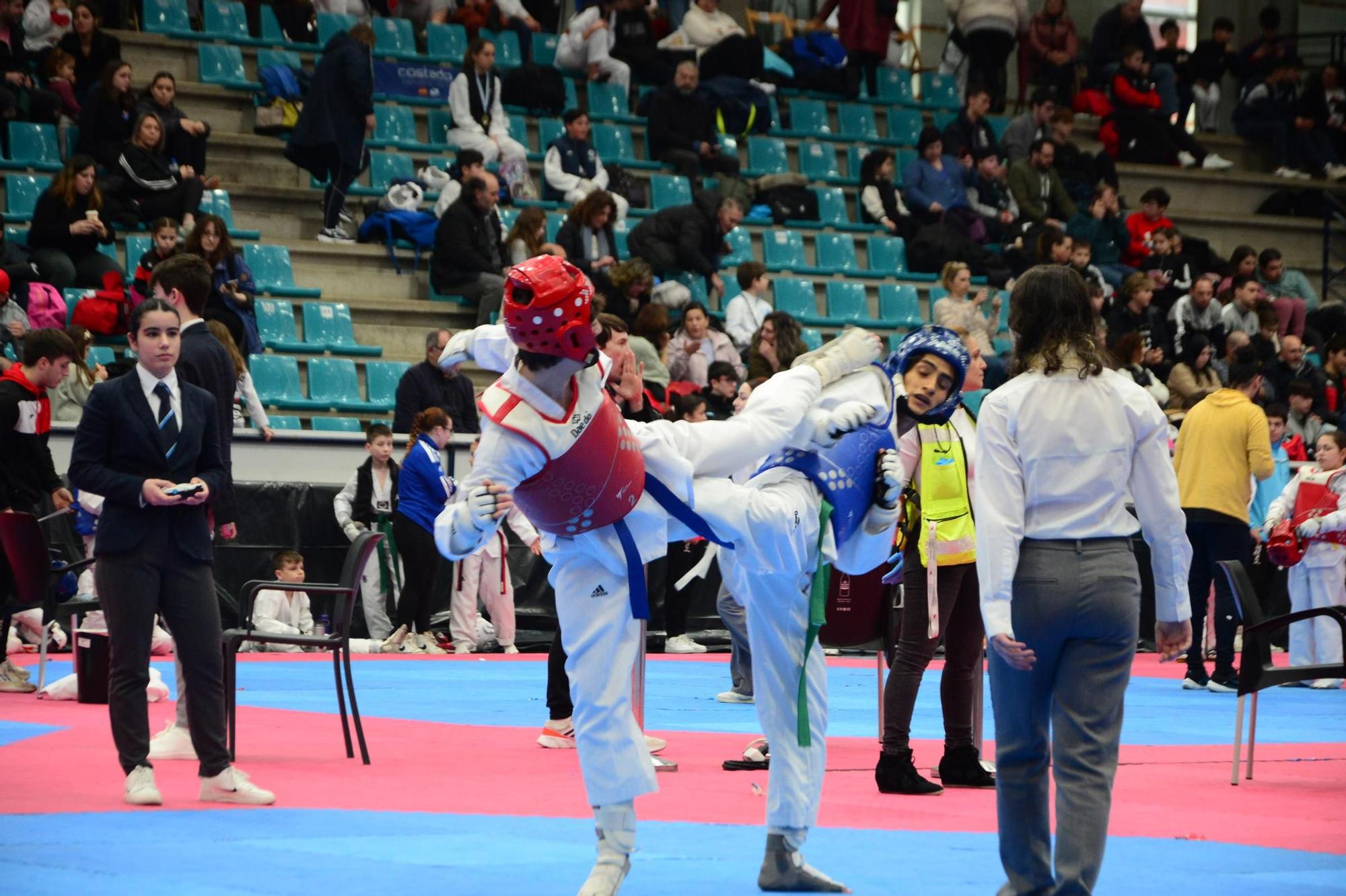 El Campeonato Gallego de Promesas y Veteranos llena O Gatañal de aficionados al taekwondo