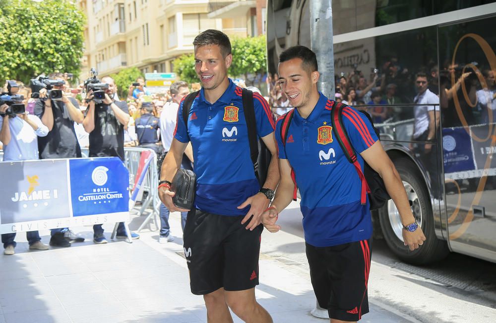 Así ha sido la llegada de la selección a Castelló