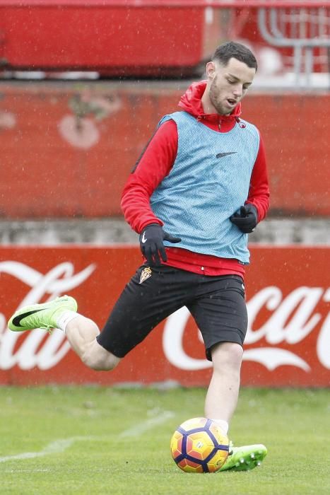 Entrenamiento del Sporting.