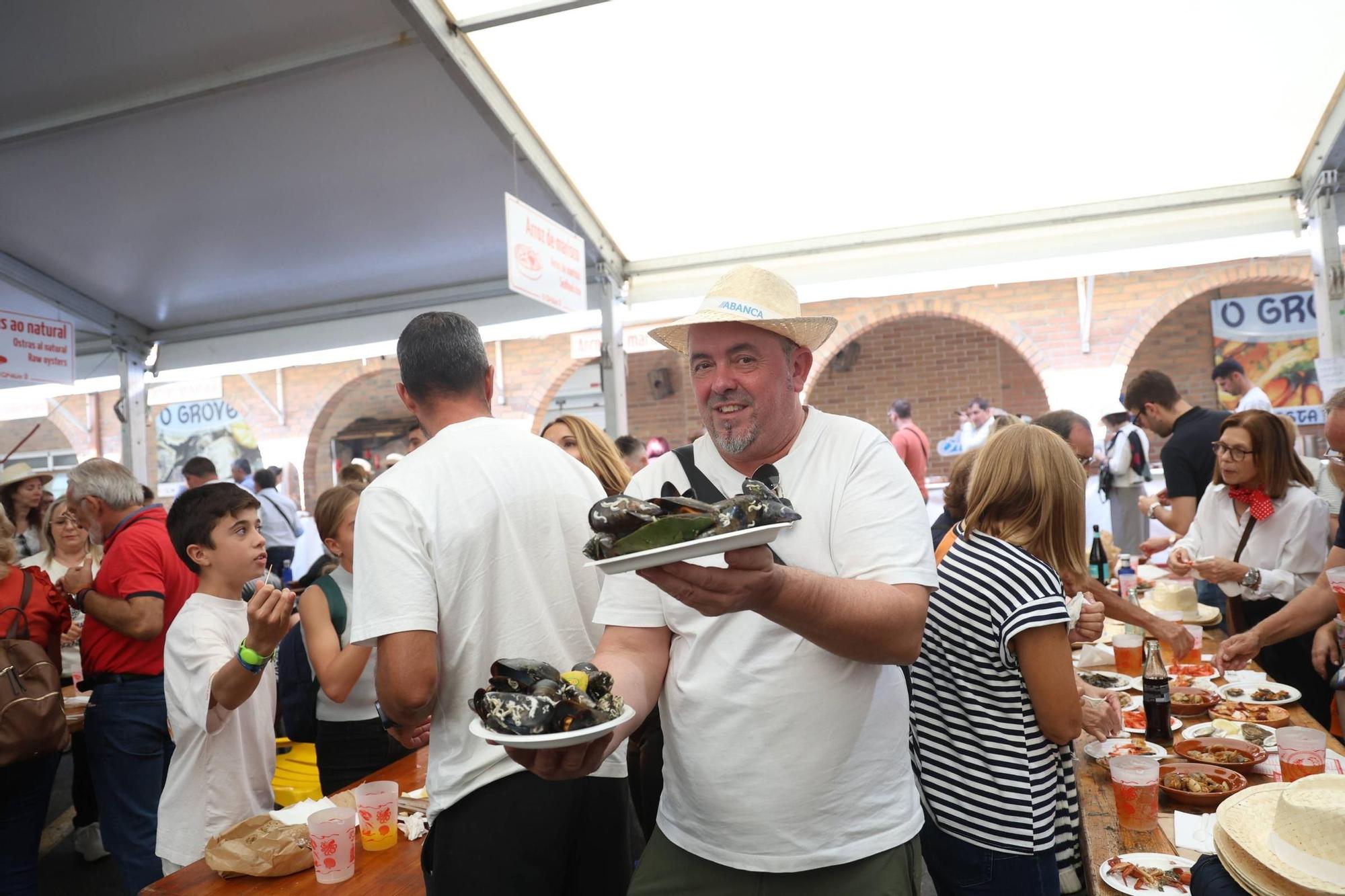 La Festa do Marisco de O Grove, esta mañana.