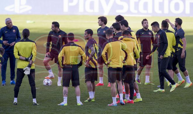 Las mejores imágenes del Barça en el entrenamiento del Calderón