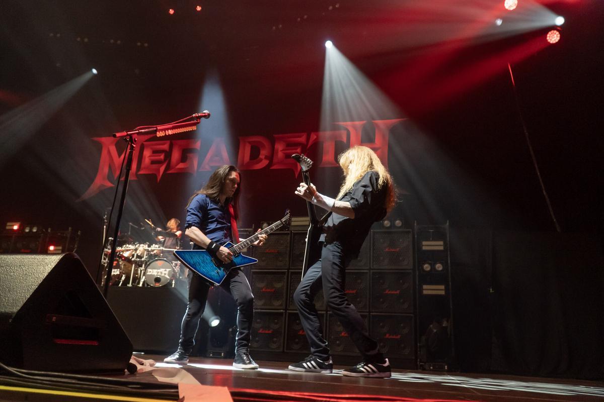 La banda de Dave Mustaine dice adiós tras 43 años sobre los escenarios. A Coruña es una de las pocas paradas seleccionadas de su gira. La banda de Dave Mustaine dice adiós tras 43 años sobre los escenarios. A Coruña es una de las pocas paradas seleccionadas de su gira.