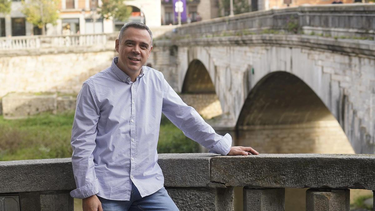 Oriol Canals va ser a Girona per a presentar 'No dormiràs'.