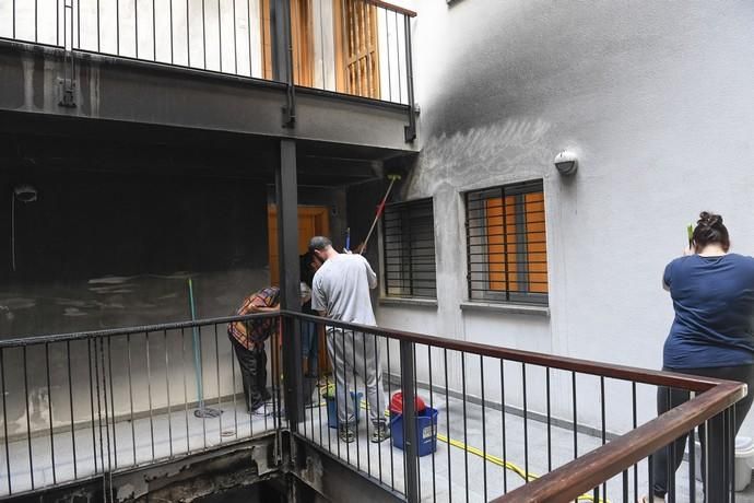 LAS PALMAS DE GRAN CANARIA.  BARRIO DE EL POLVORIN. LAS PALMAS DE GRAN CANARIA. Reportaje vivienda pasto de un incendio este fin de semana en el Barrio de El Polvorin.  | 25/03/2019 | Fotógrafo: Juan Carlos Castro