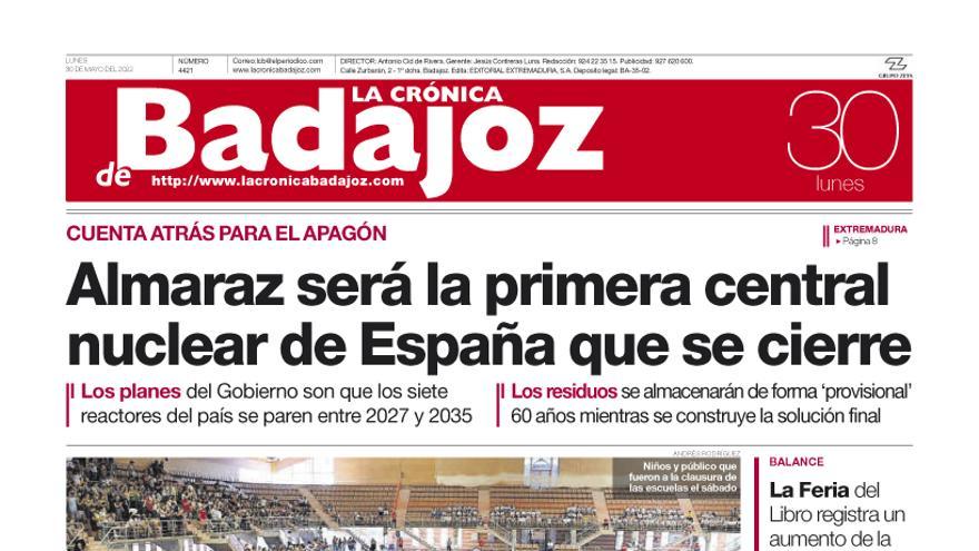 Consulta la portada correspondiente al día 30 de mayo del 2022