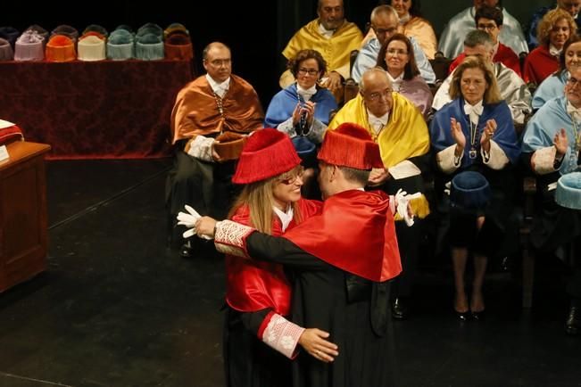 Delia Padrón Acto apertura del curso en la ULL , universidad , rector manuel ledesma reyes , presidente fernando clavijo , rector de las palmas , josé regidor garcía