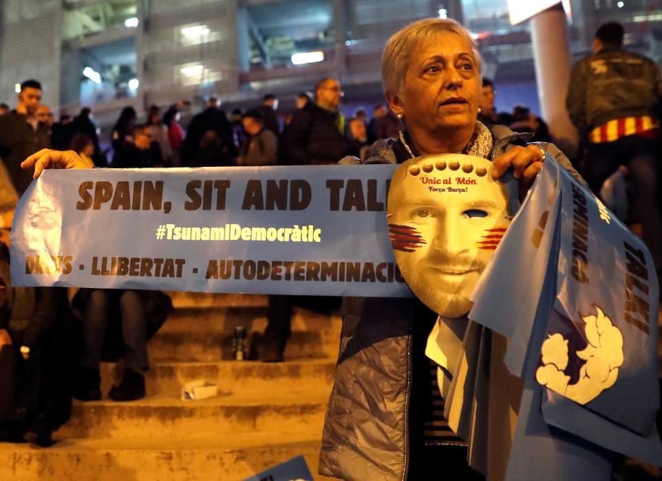 Acció de Tsunami Democràtic al Camp Nou