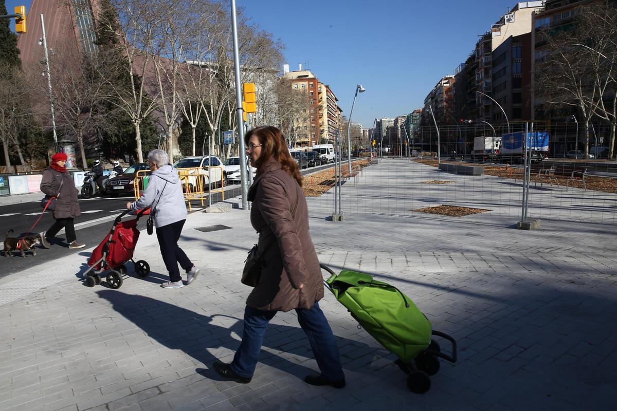 El nuevo tramo de Meridiana pacificada, a punto de estreno y sin verde