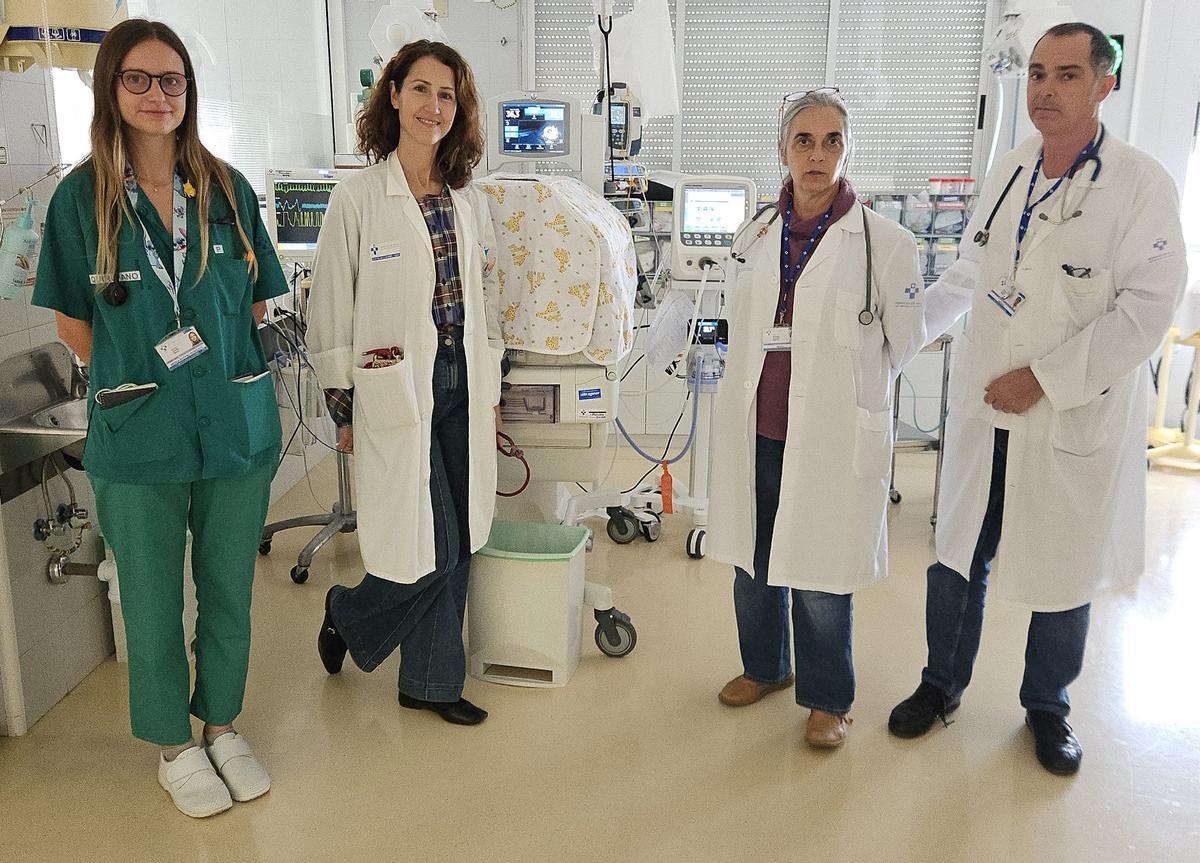 Componentes de la UVI Neonatos del Hospital de Cabueñes.