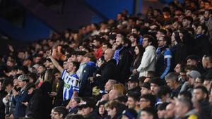 Aficionados del Dépor en Riazor durante un partido esta temporada