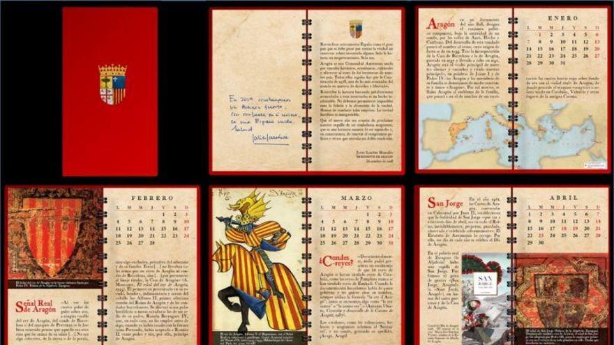 La DGA estudia reeditar el calendario con el que Lambán felicitó el Año Nuevo
